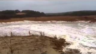 Ocean breaches Pamet River Truro [upl. by Blasien262]