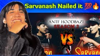 Sarvanash 💯🔥  ANTFNEPAL  Sudon Vs Sarvanash  Reaction video 126mission [upl. by Aklam]