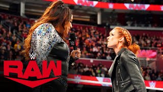 Nia Jax to Becky Lynch “I created The Man and I’ll end it” Raw highlights Dec 11 2023 [upl. by Othelia16]