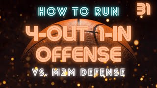 How to run the 4 Out 1 In Offense vs mantoman Defense [upl. by Bessie]