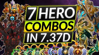 7 HERO COMBOS IN PATCH 737d  The Best Game and Lane Combos  Dota 2 Meta Guida [upl. by Elsey]