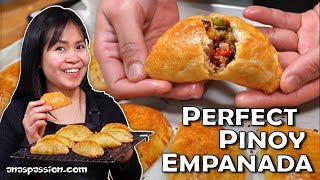 So Easy and Delicious Baked Empanada  Pinoy Style Flaky Crust [upl. by Assirolc]