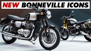 New 2025 Triumph Bonneville Icon Editions Announced T100 T120 Scramblers Bobber amp More [upl. by Arnelle]