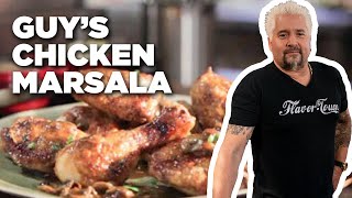 Guy Fieris Chicken Marsala with Mushrooms  Guys Big Bite  Food Network [upl. by Aluino]