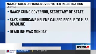 Georgia Chapter of NAACP files lawsuit to extend voter registration deadline [upl. by Crespi]