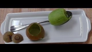 The Best and Easiest Way to Peel a Kiwi Peeling a Kiwi with a Spoon  A Kiwi Peeler Tutorial [upl. by Sirahs]