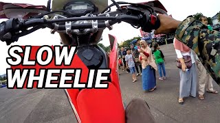 CRF 150 L SLOW WHEELIE DI MARKAS MARINIR [upl. by Kelli]