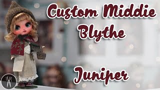 Custom Middie Blythe Doll  JUNIPER  Customising Everything Carving Sewing Clothes amp Shoes [upl. by Say586]