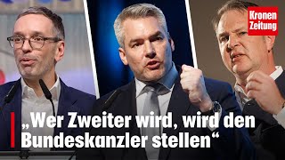 FPÖ auf Platz 1 aber „Wer Zweiter wird wird den Bundeskanzler stellen“  kronetv NEWS [upl. by Nahshon]