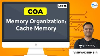 COA  Memory Organization Cache Memory  Lec 26  GATE CSE 2021 Exam [upl. by Fitz]