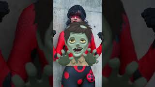 ECCO COME APPARE LADYBUG DOPO ESSERE STATA MORSA DA UNO ZOMBIE youtube youtubeshorts shorts [upl. by Ajram]