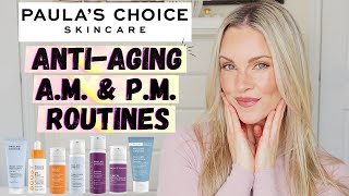 PAULAS CHOICE ANTIAGING SKINCARE ROUTINE  AM amp PM  SINCERELY MISS ASH [upl. by Annavoig]