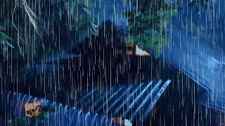 Relaxing Sleep with Heavy Rain on Tin Roof amp Loud Thunderstorm Sounds [upl. by Alyam97]