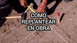 como replantear en obra en 5 minutos [upl. by Jacquelynn]