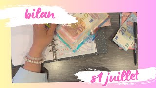 Bilan S1 de juillet 😍 système des enveloppes budgétaires [upl. by Hoo523]