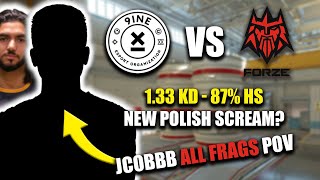 CS2 POV 9INE jcobbb 2821 87 HS vs FORZE NUKE BetBoom Dacha 2023 CQ LB [upl. by Yrrag]