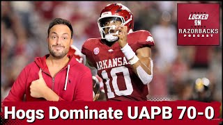 Arkansas Absolutely Destroys UAPB In Season Opener [upl. by Hesketh]