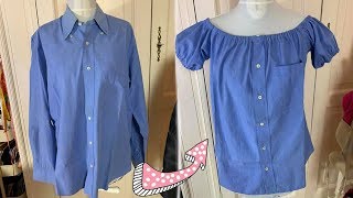 REFASHION DA CAMICIA DA UOMO A TOPMAGLIA DA DONNA CCarpentieri [upl. by Kealey]