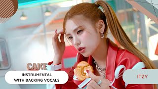 ITZY – CAKE Instrumental with backing vocals Lyrics [upl. by Krug]