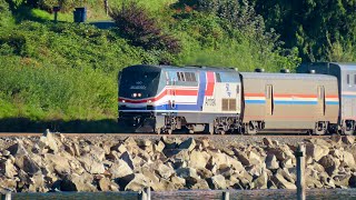 Amtrak 160 amp Restored Sounder Trains at Picnic Point [upl. by Sukcirdor967]