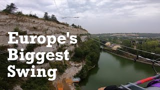 Free fall over 50mph on Europes Biggest Swing [upl. by Mcmath167]