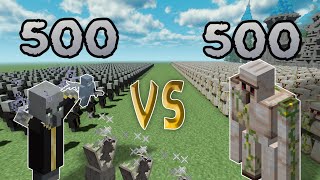 500 Evokers Vs 500 Iron Golems  Minecraft [upl. by Cressi270]