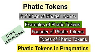 Phatic Tokens in Pragmatics  History of Phatic Tokens  Examples of Phatic Tokens  Types of Phatic [upl. by Asilrahc]