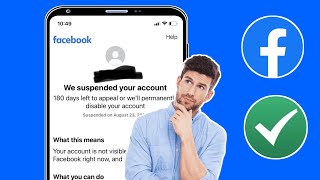 Nous avons suspendu votre compte Facebook Ilreste 180 jours pour faire appel Désactivez votre compte [upl. by Yeliak]