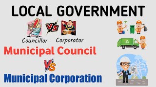 Municipality Vs Municipal Corporation  Difference  Local Government  India  Hindi [upl. by Leinahtan]