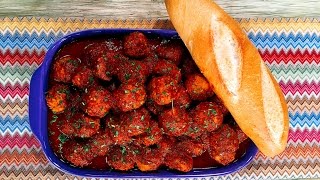 Receta Albóndigas en adobo  Cocineros Mexicanos [upl. by Nohsed]