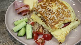 Eggs cheese ham and bread Breakfast Sandwich Recipe [upl. by Ytsirk111]