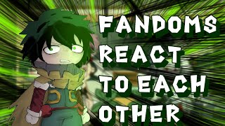 Fandoms react to each other Izuku Midoriya  Deku  Gacha React  MANGA SPOILERS [upl. by Theodore]