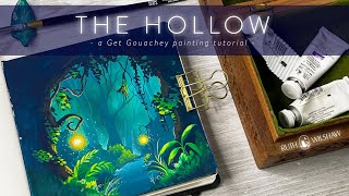 The Hollow  Magical Gouache Landscape Painting Tutorial [upl. by Schild69]