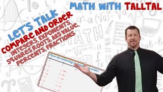 Compare and Order Integers Exponents Squares Roots Abs Value Percents Fractions [upl. by Neitsabes]