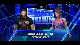 Roman Reign vs Nix  WWE SmackDown Extreme Rules Live Match [upl. by Nytram]