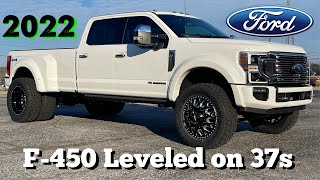 2022 Ford F450 Platinum Reserve Edition Leveled on 37s amp 22s Super Duty Review [upl. by Trent]