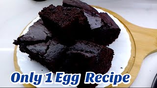 1 Egg Brownie Recipe  How to Make Brownie at Home  MazedaarkhanewithHoorain88 [upl. by Atikim]