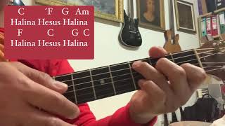 Halina Hesus  guitar tutorial PART 2 [upl. by Sophie]