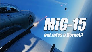 Mikoyan Gurevich MiG15 Day 1 DCS First Impressions Out turns F18 Hornet [upl. by Ttevi277]