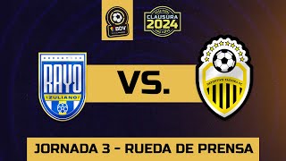 Rueda de Prensa pospartido  LigaFUTVEBancoDeVenezuela  Rayo Zuliano vs Táchira [upl. by Rebbecca]