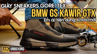 KHUI HỘP ĐÔI GIÀY SNEAKERS BMW GS KAWIR GTX GORETEX ÊM TIỆN DỤNG THỜI TRANG VÀ CHỐNG NƯỚC [upl. by Romilly]