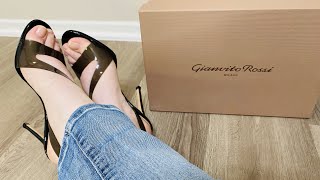 Gianvito Rossi Metropolis PVC Plexi Sandals Unboxing amp Try On [upl. by Correna]