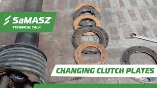 How to change the clutch plates on a slip clutch for a SaMASZ mower [upl. by Ynaffik26]