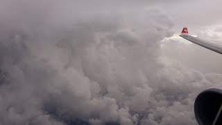 Swiss Airbus A330300  Massive thunderstorms upon landing in Miami [upl. by Ezmeralda]