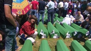 Victims are remembered in Srebrenica [upl. by Ecirtap]