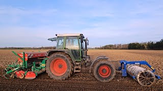 Fendt GTA 380 mit DALBO Frontpacker amp Regent Speedstar RSM V252 SS bei AckerbohnenSaat 2024 [upl. by Henka464]