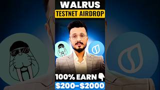 Walrus testnet Airdrop Claim 500  Walrus Airdrop join step by step  Sui network Airdrop [upl. by Lyrahc]