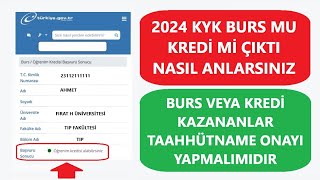 KYK BURS MU ÇIKTI KREDİMİ ÇIKTI NASIL ANLAŞILIR  KYK BURS SONUCU ÖĞRENME [upl. by Asila]