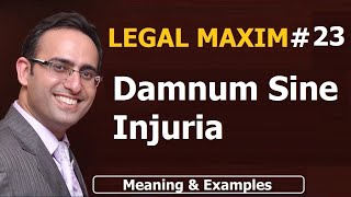 LATIN MAXIM 23  Damnum Sine Injuria  LEGAL MAXIM23  Meaning amp Examples  UPSC  JUDICIARY LAW [upl. by Yojenitsirk866]