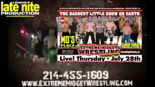 Extreme Midget Wrestling July 28th at Moes Place in South Lake Tahoe [upl. by Yecad]